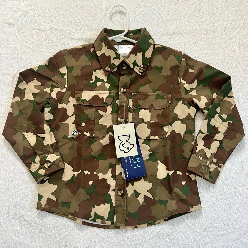 NWT PRODOH Camo Fishing shirt